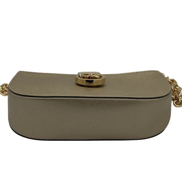 RETAIL $398 MICHAEL Michael Kors Carmen Small Pouchette Pale Gold *NEW w/ Tags* - Picture 5 of 14